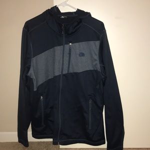 Men’s North Face full zip with hood Large